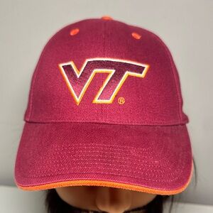 Signature Virginia Tech Logo Maroon with Orange Cap